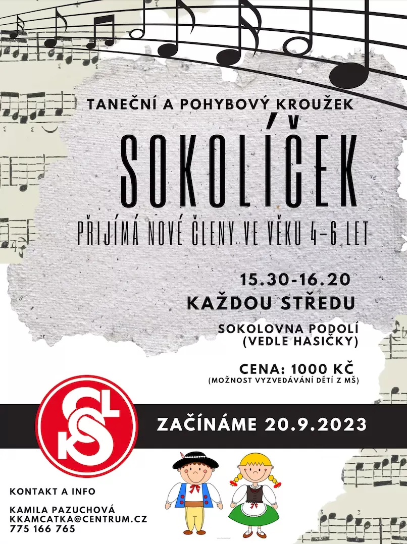 Taneční a pohybový kroužek Sokolíček nabírá nové členy